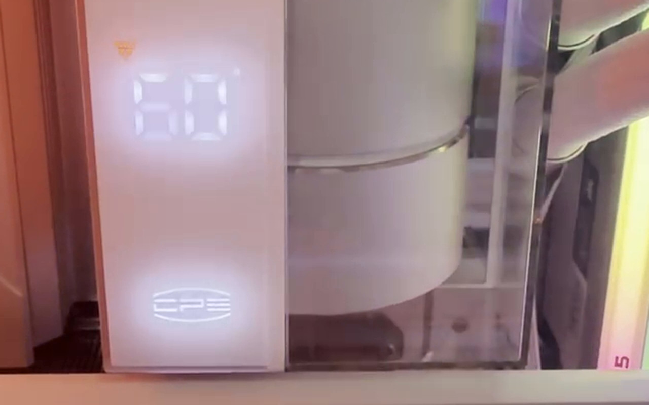 PCCooler CPS DS360 WH pump head showing temperature through OpenDS360